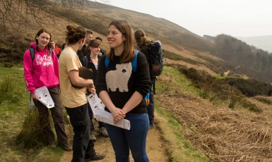 Students monitoring on the moors