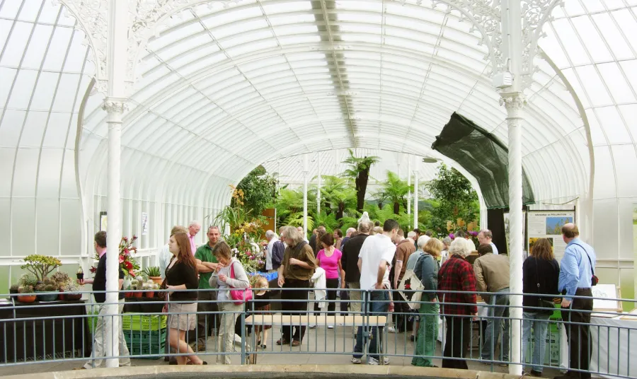 Visitors in Kibble Palace