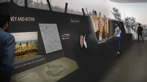 An artist's impression of the planned interior of the redeveloped Gurkha Museum