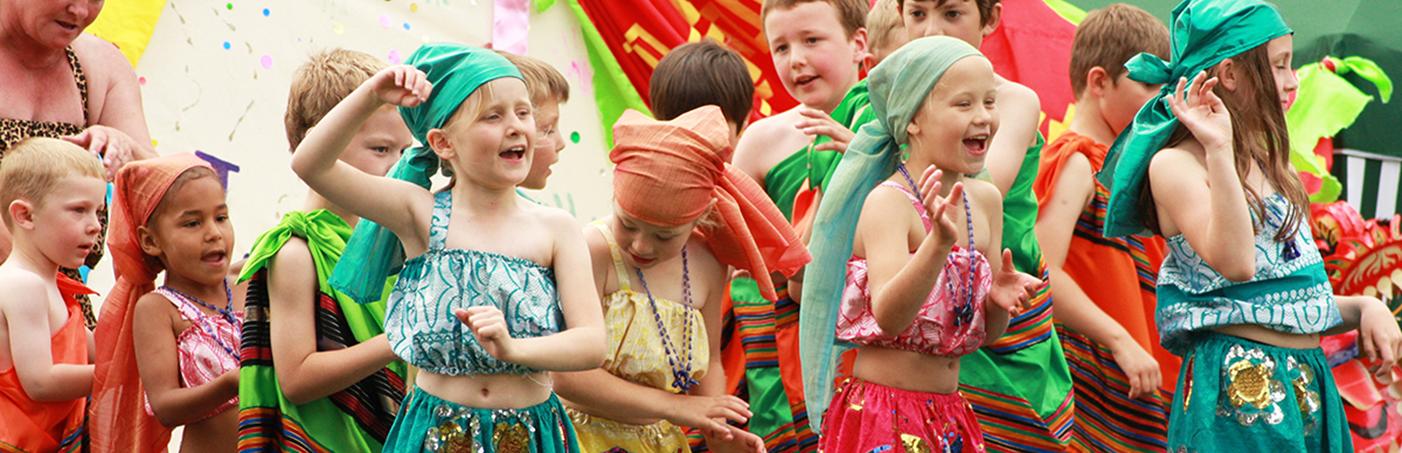 Children at a carnival event