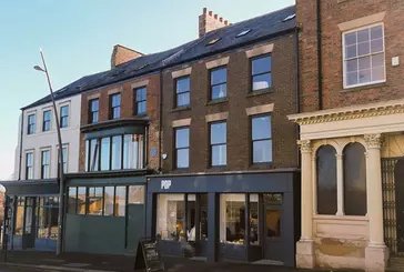 A restored row of houses