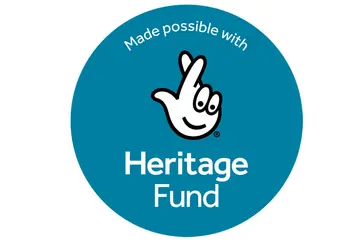 The National Lottery Heritage Fund acknowledgement stamp in teal
