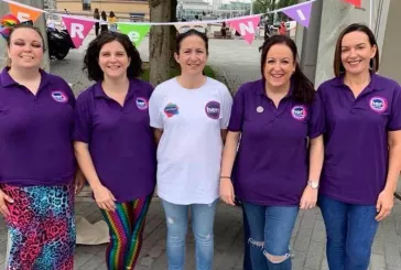 Women in purple tshirts