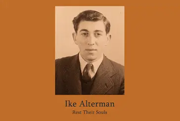 A historic photo of Ike Alterman showing what his book cover would look like.