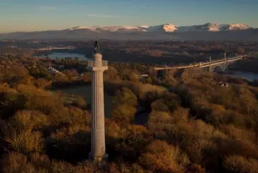 Anglesey column overlooking landscape