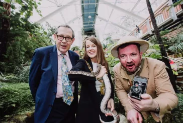 Three people in Belfast's Tropical Ravine