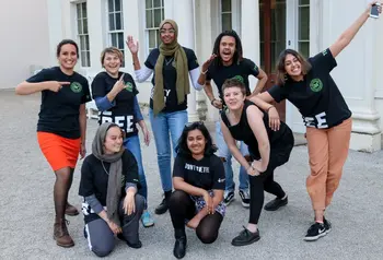 Eight young people from the Don't Settle project