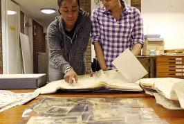 Raleigh Hall development for Black Cultural Archives - two women studying archive material