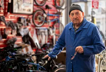 Ted at his shop in Forest Gate
