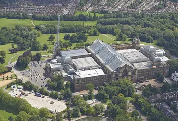 Bird's eye view of Alexandra Palace