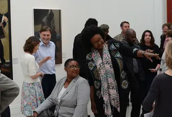 People in an art gallery