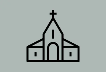 Line drawing of a church