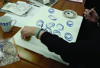 Person painting