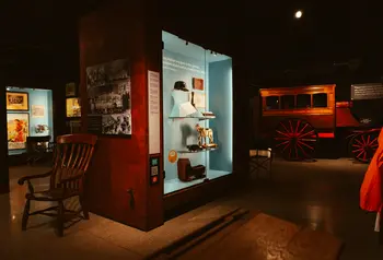 The museum gallery at Land of Iron with archive objects on display