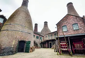  Large brick pottery kilns at the Gladstone Pottery Museum in Stoke-on-Trent
