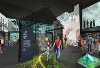 Digital recreation of interactive museum interior
