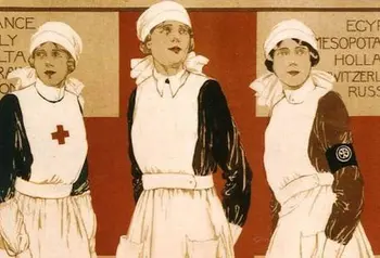 An illustration of women of the voluntary aid detachment