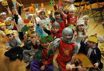 School children at Norwich Castle