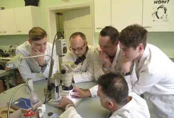 BHI tutor John Murphy and students