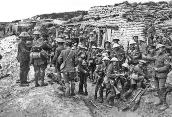 British troops preparing for the Somme Offensive in 1916