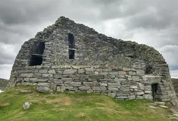 Carloway Broch on the Isle of Lewis, a well preserved Iron Age building popular with tourists