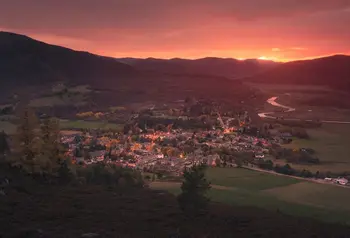 The Village of Braemar in the Highlands of Scotland 