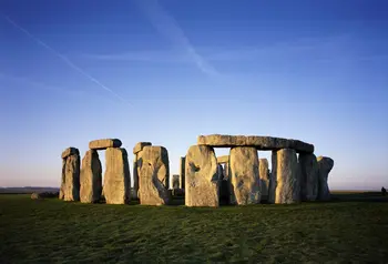 View from the east of Stonehenge at sunrise