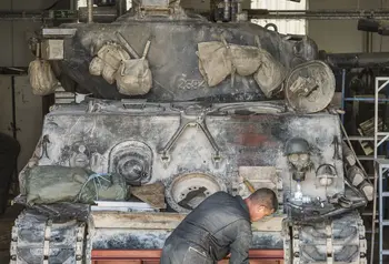 Restoration work on Tank Museum's Fury Hedge Cutter