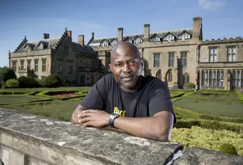 Clive outside Newstead Abbey, Nottinghamshire