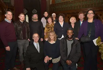 Ros Kerslake with volunteers