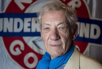 Sir Ian McKellen opening the LGBT+ exhibition