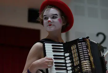 Rosie Bristow in circus costume
