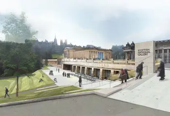 Architects' image of east elevation of Scottish National Gallery