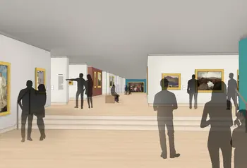 Graphic interpretation of Long Gallery at Scottish National Gallery