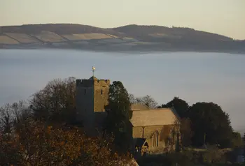 St James' Church, Wigmore, in the landscape