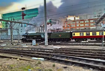 The Flying Scotsman steams out of King's Cross on its inaugural run to York