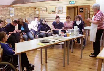 A workshop occurring within Stotfold Watermill