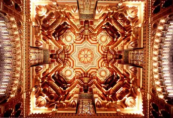 The ornate ceiling inside Cardiff Castle