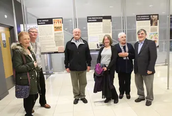 Visitors at the Heaton Avenues exhibition