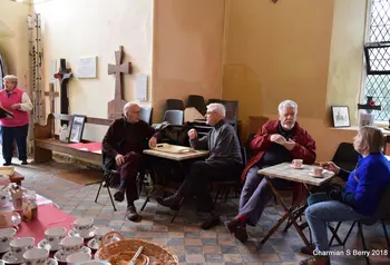 Community and volunteers at photography exhition