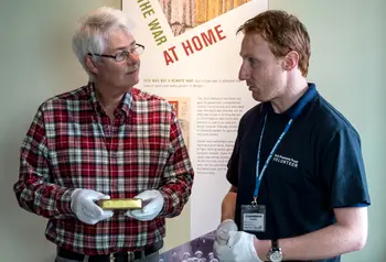 Volunteer at the Hands on Here exhibition at York Castle Museum