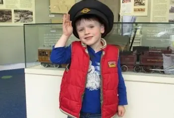 A student visiting the Metroland exhibit