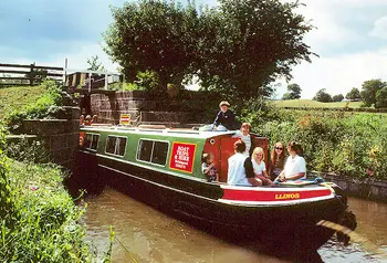 Canal boat on Montgomery canal