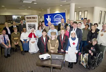 Volunteers at a First World War project
