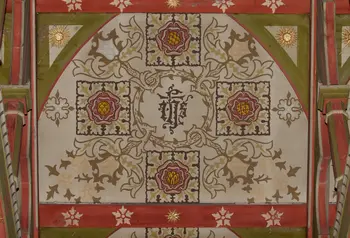 Part of the painted ceiling