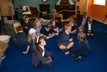 Children learning about homes in the past