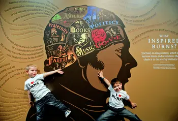 Young people visiting the Burns Birthplace Museum
