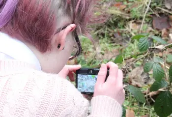 Participant recording the natural heritage of Cumbernauld 