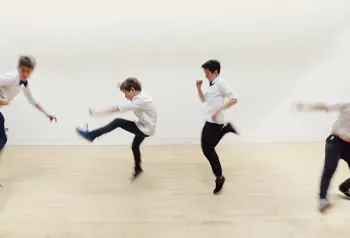 Young people taking part in the dance film