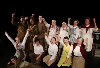 Young people in First World War historical costume 